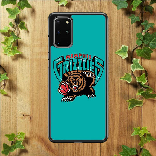 NBA Memphis Grizzlies Basketball 002 Samsung Galaxy S20 Plus Case-Rubber / White (2D Case)-Xtracase