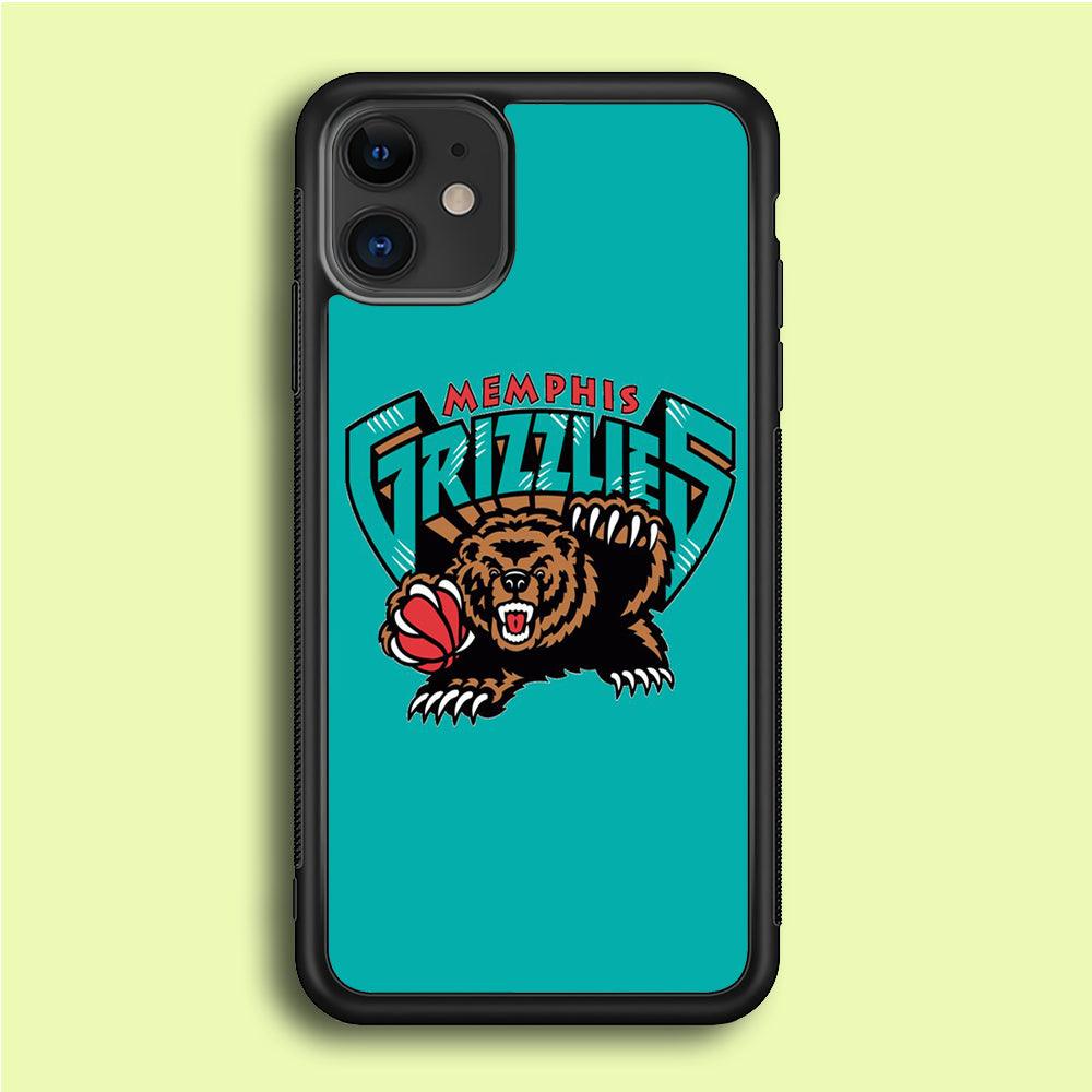 NBA Memphis Grizzlies Basketball 002 iPhone 12 Mini Case-Rubber / Black (2D Case)-Xtracase
