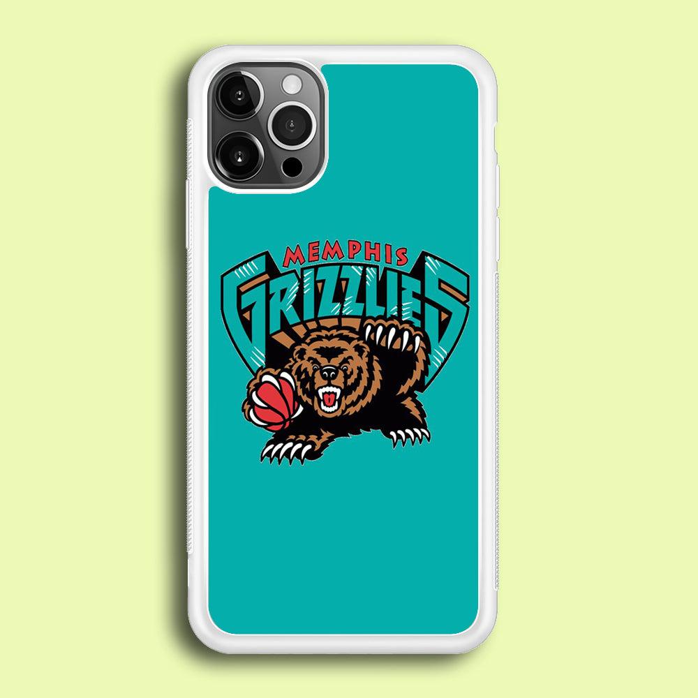 NBA Memphis Grizzlies Basketball 002 iPhone 12 Pro Max Case-Rubber / White (2D Case)-Xtracase