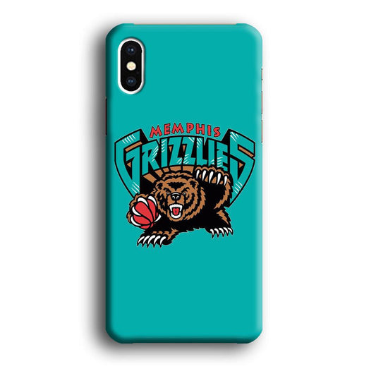 NBA Memphis Grizzlies Basketball 002 iPhone X Case-Plastic / Full Wrap (3D Case)-Xtracase