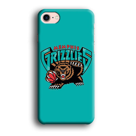 NBA Memphis Grizzlies Basketball 002 iPhone 8 Case-Plastic / Full Wrap (3D Case)-Xtracase