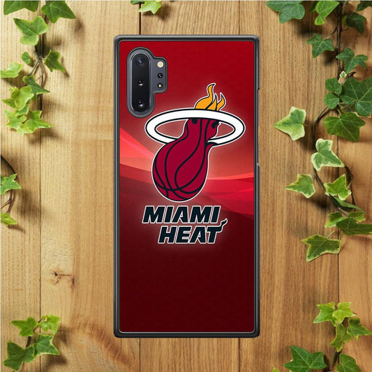NBA Miami Heat Basketball 001 Samsung Galaxy Note 10 Plus Case-Rubber / Black (2D Case)-Xtracase