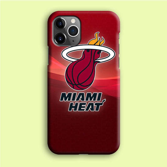 NBA Miami Heat Basketball 001 iPhone 12 Pro Case-Plastic / Full Wrap (3D Case)-Xtracase