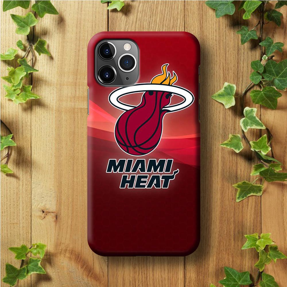 NBA Miami Heat Basketball 001 iPhone 11 Pro Max Case-Plastic / Full Wrap (3D Case)-Xtracase