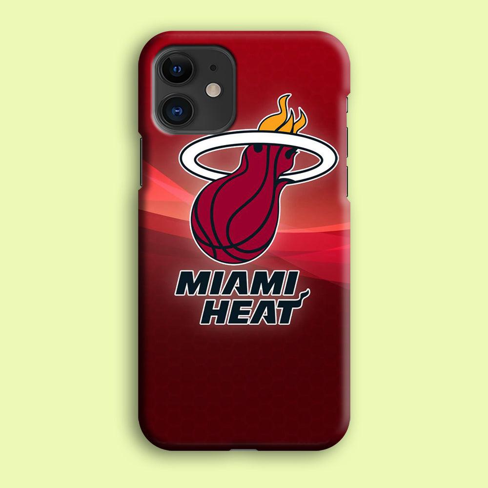 NBA Miami Heat Basketball 001 iPhone 12 Mini Case-Plastic / Full Wrap (3D Case)-Xtracase