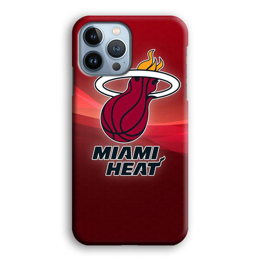 NBA Miami Heat Basketball 001 iPhone 13 Pro Max Case-Plastic / Full Wrap (3D Case)-Xtracase