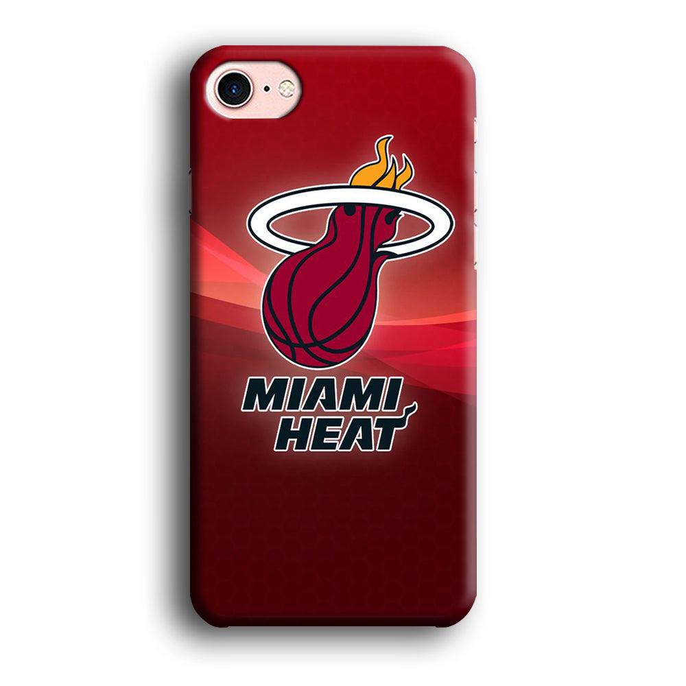 NBA Miami Heat Basketball 001 iPhone 8 Case-Plastic / Full Wrap (3D Case)-Xtracase