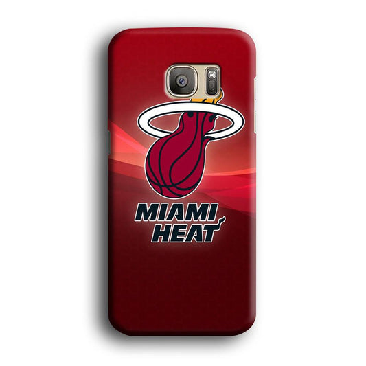 NBA Miami Heat Basketball 001 Samsung Galaxy S7 Edge Case-Plastic / Full Wrap (3D Case)-Xtracase