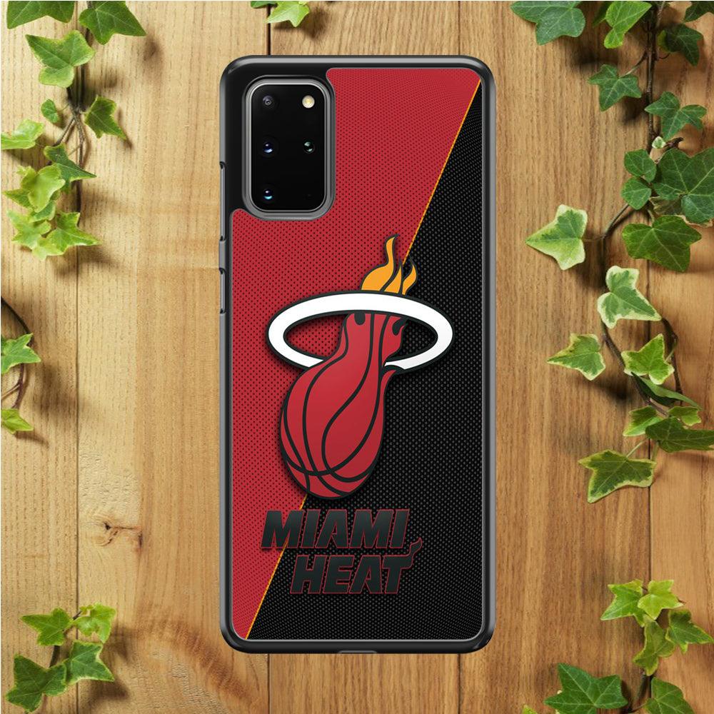 NBA Miami Heat Basketball 002 Samsung Galaxy S20 Plus Case-Rubber / White (2D Case)-Xtracase