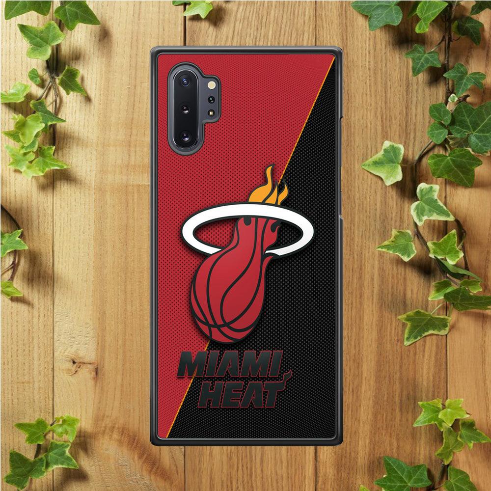 NBA Miami Heat Basketball 002 Samsung Galaxy Note 10 Plus Case-Rubber / White (2D Case)-Xtracase