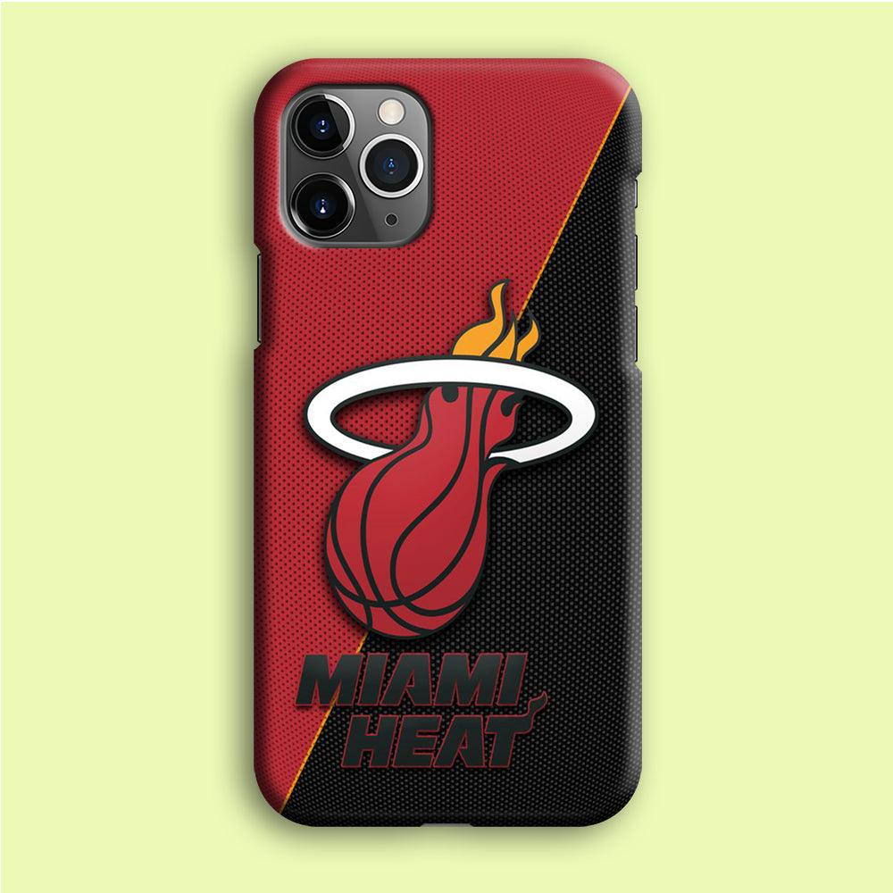 NBA Miami Heat Basketball 002 iPhone 12 Pro Case-Plastic / Full Wrap (3D Case)-Xtracase