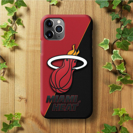 NBA Miami Heat Basketball 002 iPhone 11 Pro Max Case-Plastic / Full Wrap (3D Case)-Xtracase