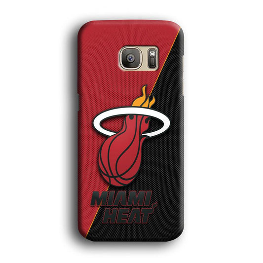 NBA Miami Heat Basketball 002 Samsung Galaxy S7 Edge Case-Plastic / Full Wrap (3D Case)-Xtracase
