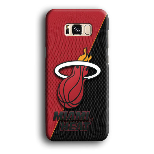 NBA Miami Heat Basketball 002 Samsung Galaxy S8 Case-Plastic / Full Wrap (3D Case)-Xtracase
