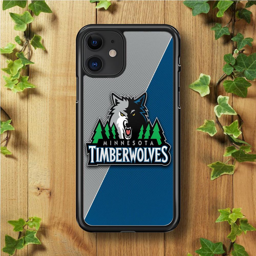 NBA Minnesota Timberwolves Basketball 001 iPhone 11 Case-Rubber / Black (2D Case)-Xtracase