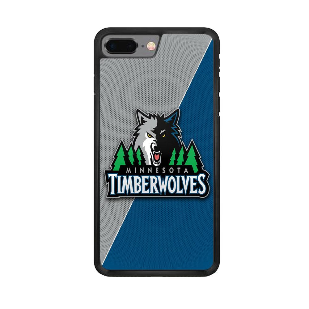 NBA Minnesota Timberwolves Basketball 001 iPhone 7 Plus Case-Rubber / Black (2D Case)-Xtracase