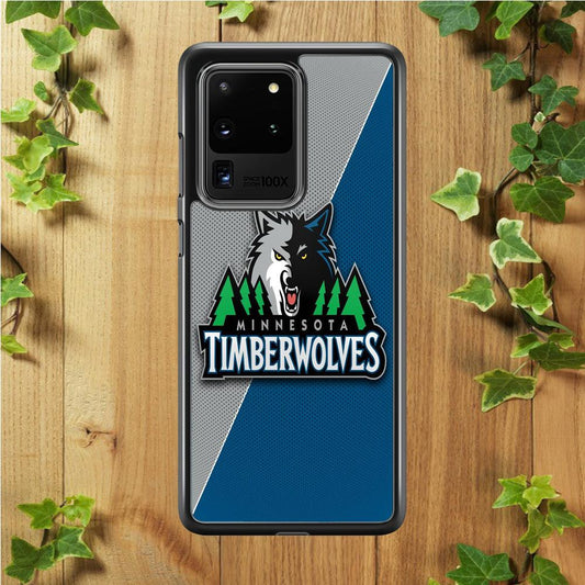 NBA Minnesota Timberwolves Basketball 001 Samsung Galaxy S20 Ultra Case-Rubber / White (2D Case)-Xtracase