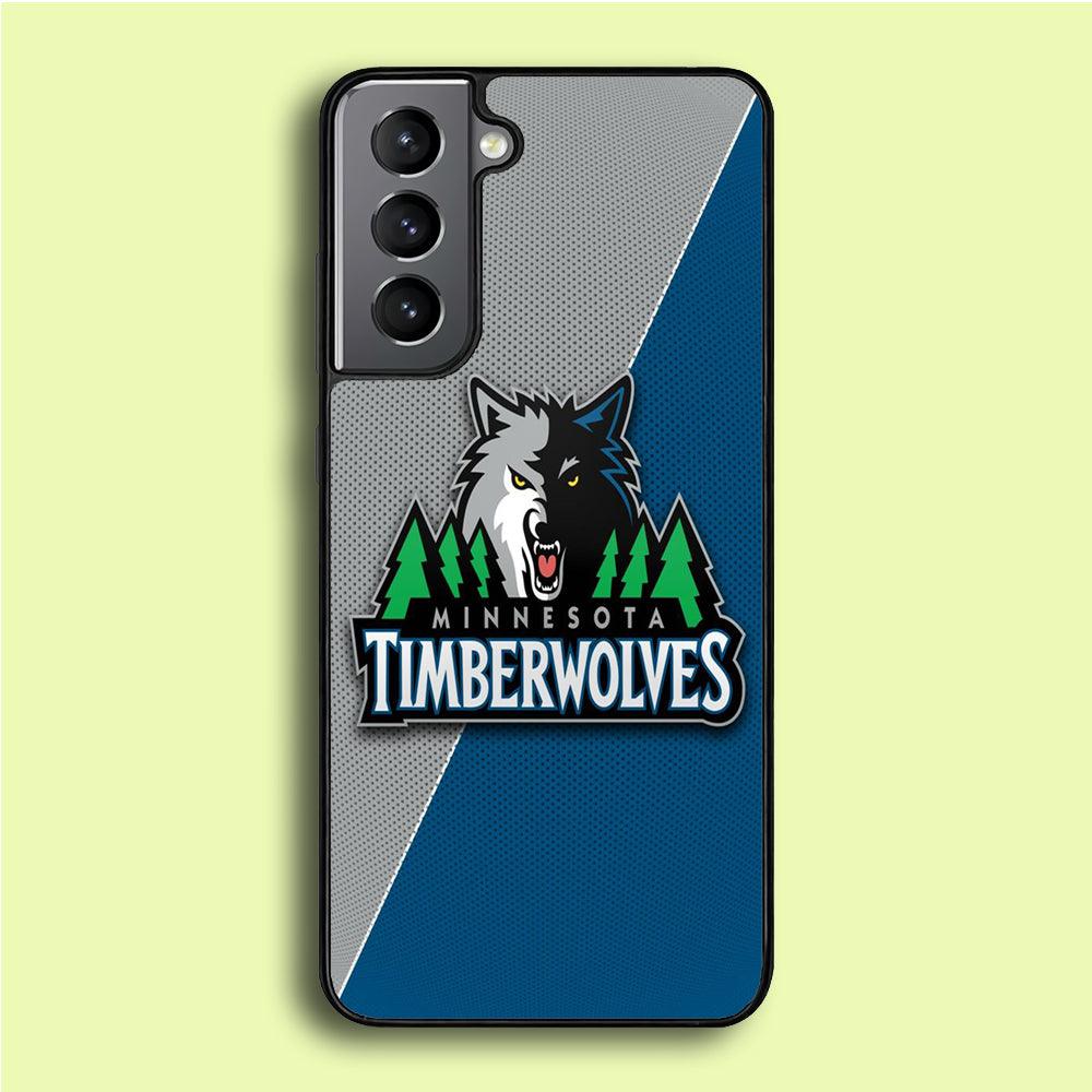 NBA Minnesota Timberwolves Basketball 001 Samsung Galaxy S21 Plus Case-Rubber / White (2D Case)-Xtracase