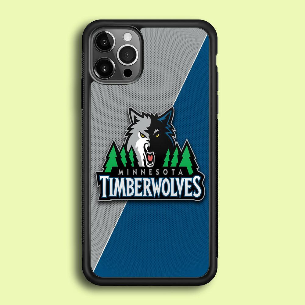 NBA Minnesota Timberwolves Basketball 001 iPhone 12 Pro Case-Rubber / Black (2D Case)-Xtracase