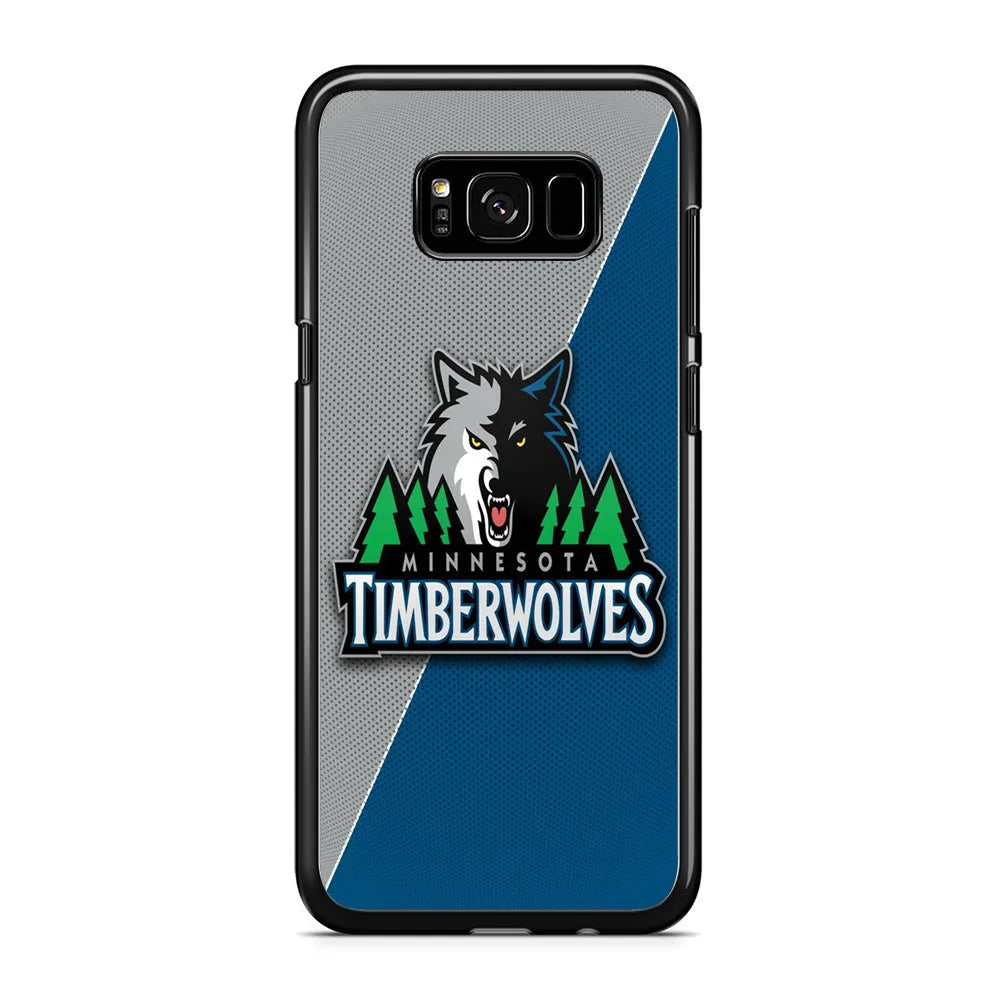 NBA Minnesota Timberwolves Basketball 001 Samsung Galaxy S8 Plus Case-Rubber / Black (2D Case)-Xtracase