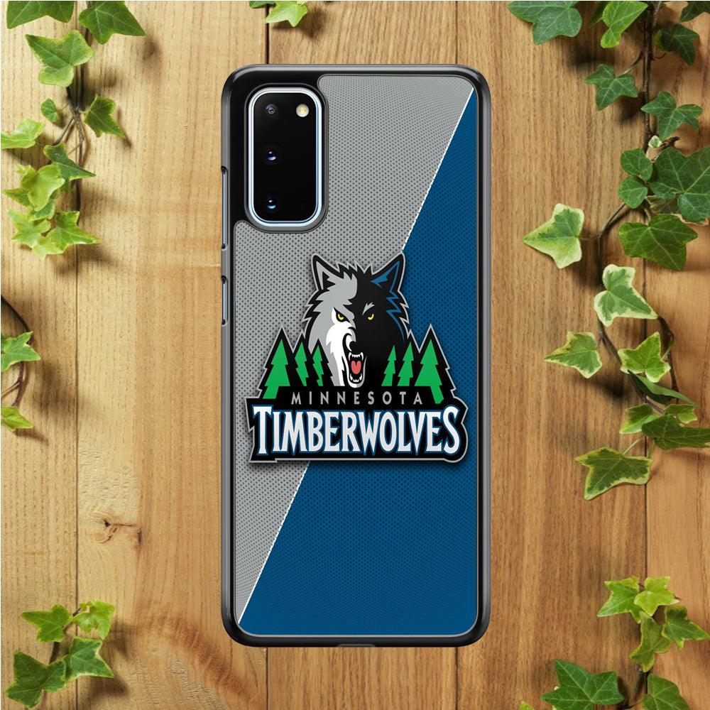 NBA Minnesota Timberwolves Basketball 001 Samsung Galaxy S20 Case-Rubber / White (2D Case)-Xtracase