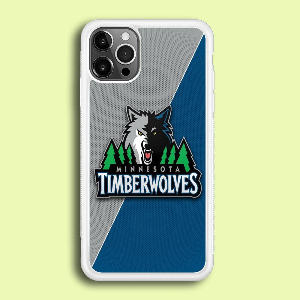 NBA Minnesota Timberwolves Basketball 001 iPhone 12 Pro Max Case-Rubber / White (2D Case)-Xtracase