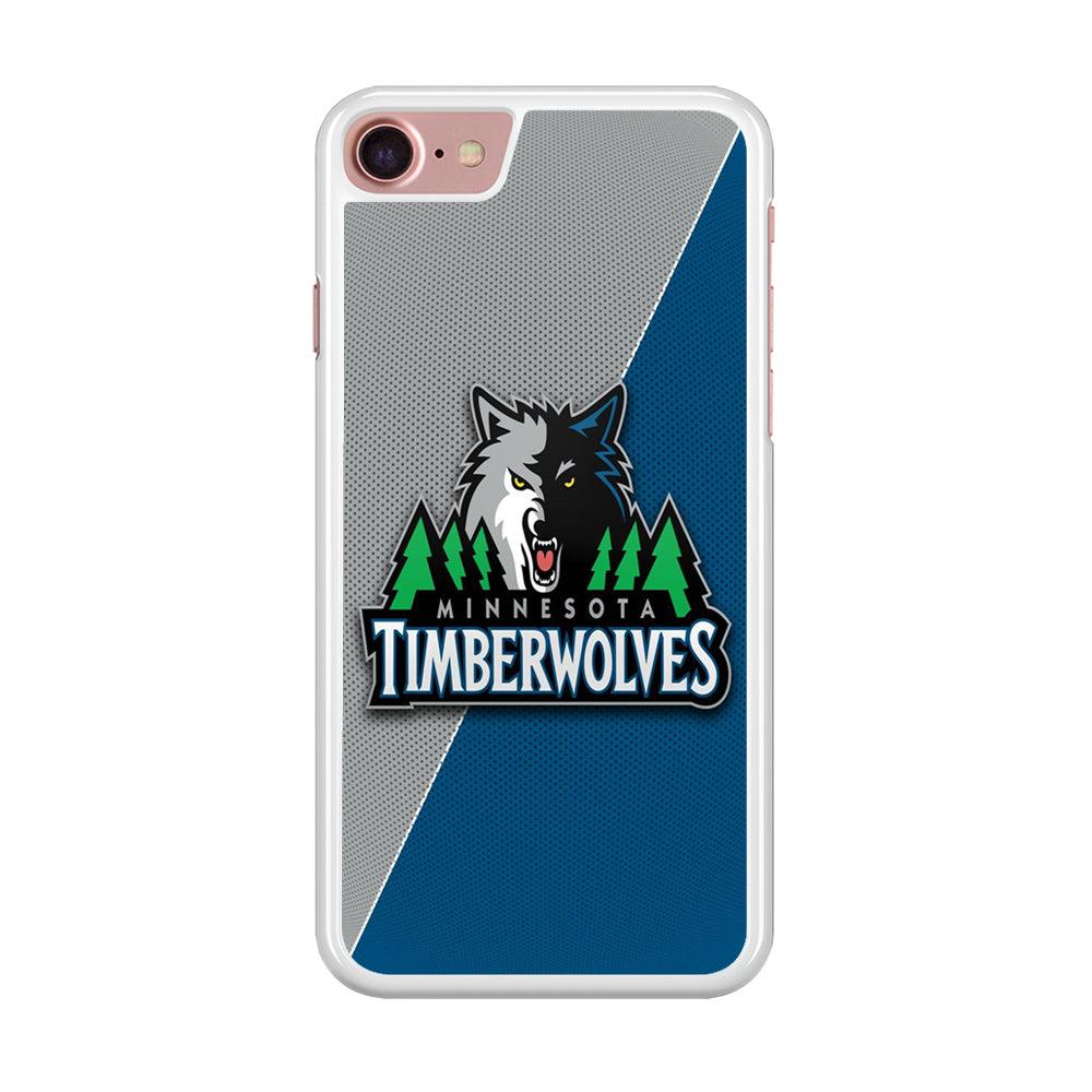 NBA Minnesota Timberwolves Basketball 001 iPhone SE 2020 Case-Rubber / White (2D Case)-Xtracase