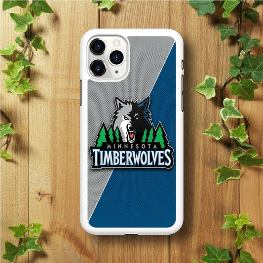 NBA Minnesota Timberwolves Basketball 001 iPhone 11 Pro Case-Rubber / White (2D Case)-Xtracase