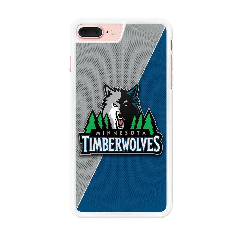NBA Minnesota Timberwolves Basketball 001 iPhone 7 Plus Case-Rubber / White (2D Case)-Xtracase