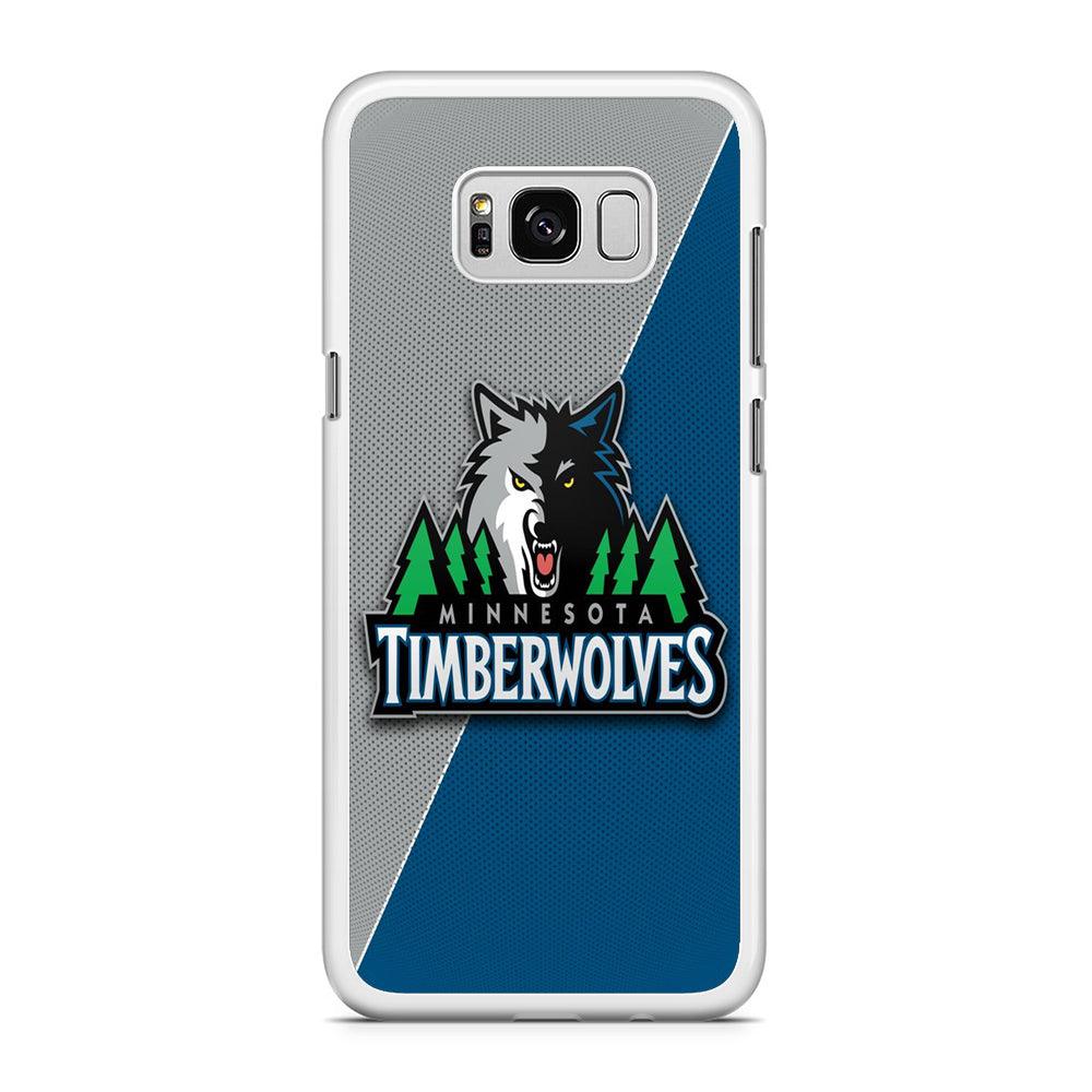 NBA Minnesota Timberwolves Basketball 001 Samsung Galaxy S8 Case-Rubber / White (2D Case)-Xtracase