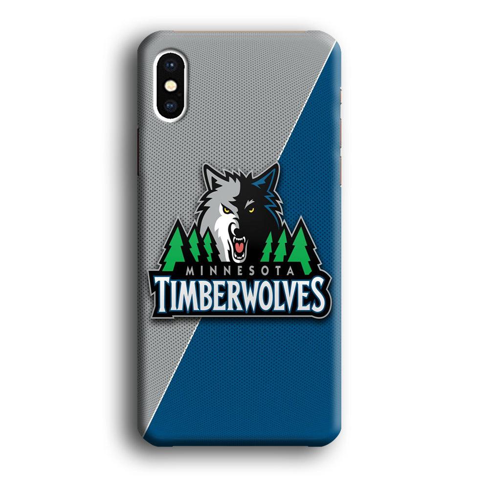 NBA Minnesota Timberwolves Basketball 001 iPhone Xs Case-Plastic / Full Wrap (3D Case)-Xtracase