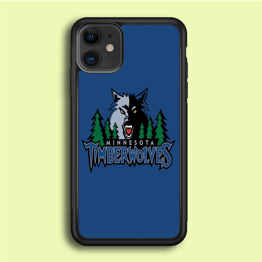 NBA Minnesota Timberwolves Basketball 002 iPhone 12 Mini Case-Rubber / Black (2D Case)-Xtracase
