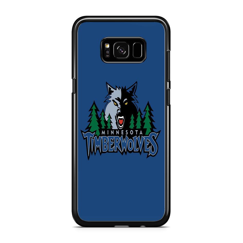 NBA Minnesota Timberwolves Basketball 002 Samsung Galaxy S8 Case-Rubber / Black (2D Case)-Xtracase