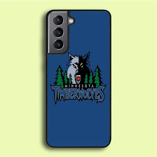NBA Minnesota Timberwolves Basketball 002 Samsung Galaxy S21 Plus Case-Rubber / White (2D Case)-Xtracase