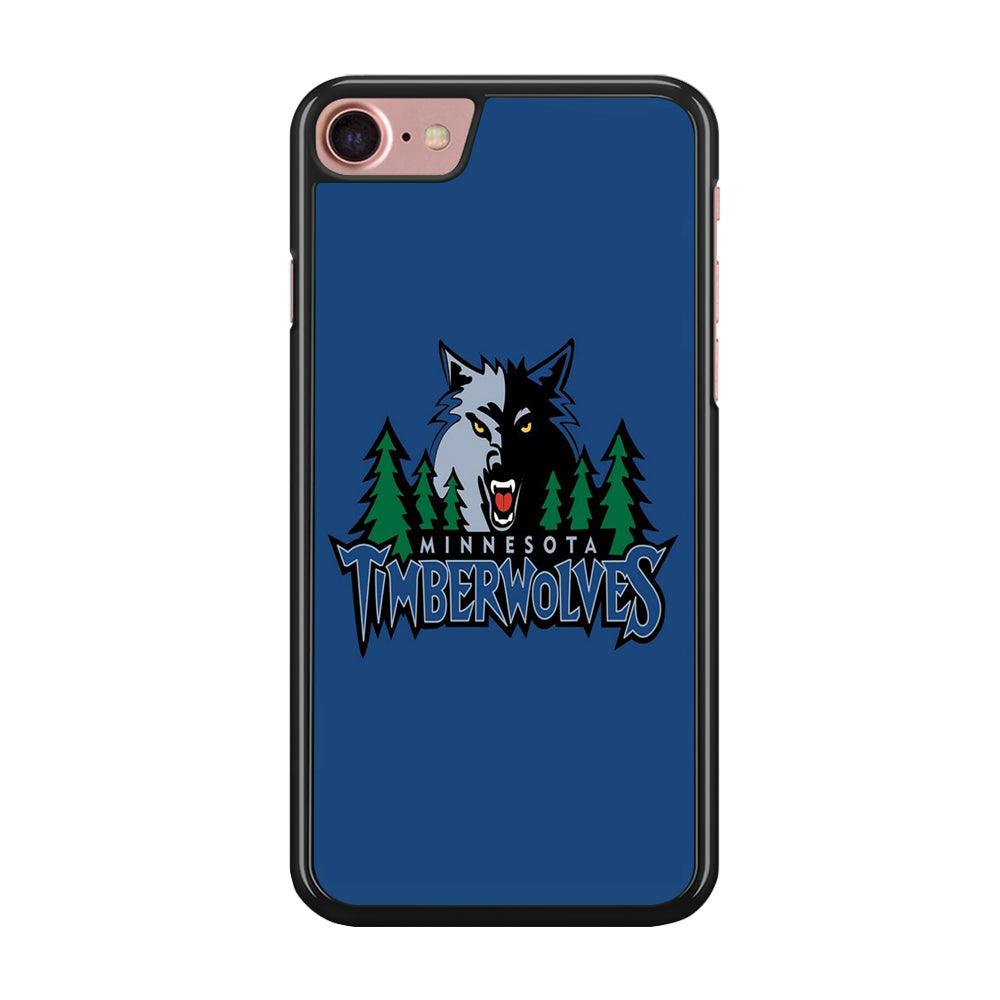 NBA Minnesota Timberwolves Basketball 002 iPhone SE 2020 Case-Rubber / Black (2D Case)-Xtracase