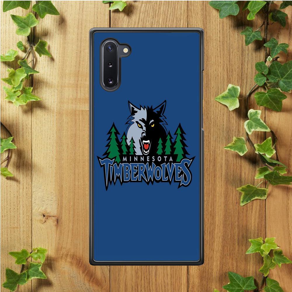 NBA Minnesota Timberwolves Basketball 002 Samsung Galaxy Note 10 Case-Rubber / White (2D Case)-Xtracase