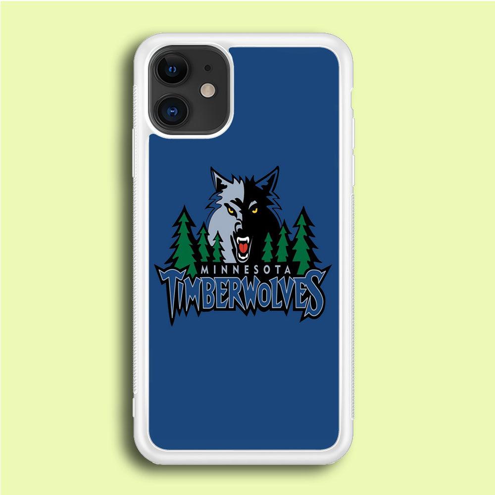 NBA Minnesota Timberwolves Basketball 002 iPhone 12 Case-Rubber / White (2D Case)-Xtracase