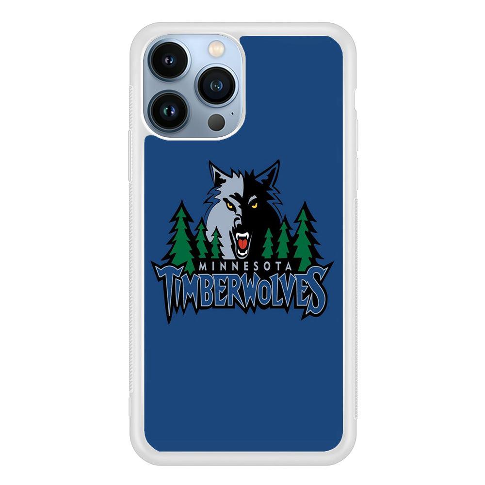 NBA Minnesota Timberwolves Basketball 002 iPhone 13 Pro Case-Rubber / White (2D Case)-Xtracase
