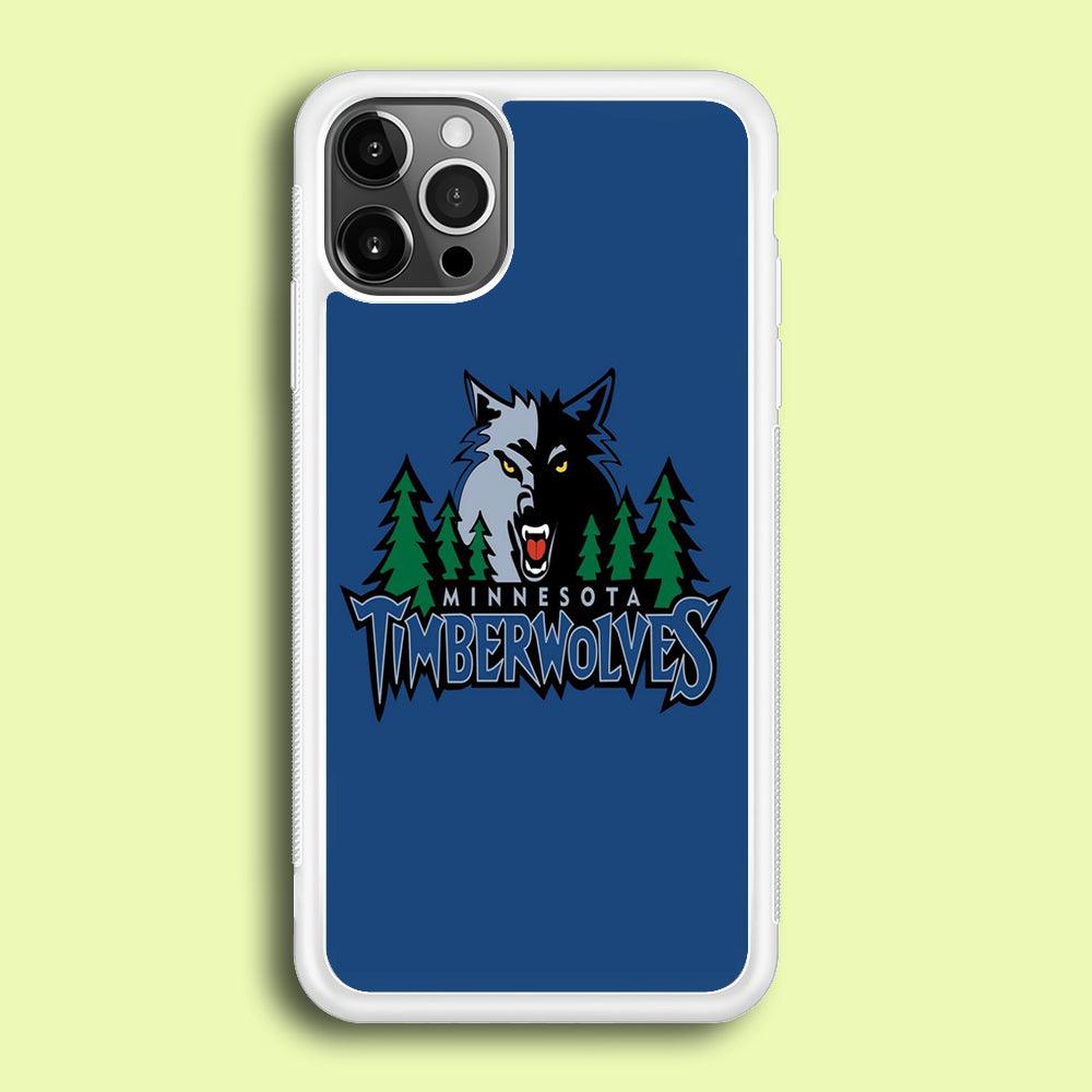 NBA Minnesota Timberwolves Basketball 002 iPhone 12 Pro Case-Rubber / White (2D Case)-Xtracase