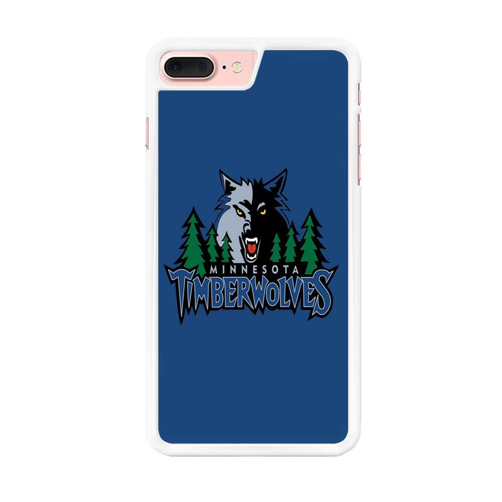 NBA Minnesota Timberwolves Basketball 002 iPhone 8 Plus Case-Rubber / White (2D Case)-Xtracase
