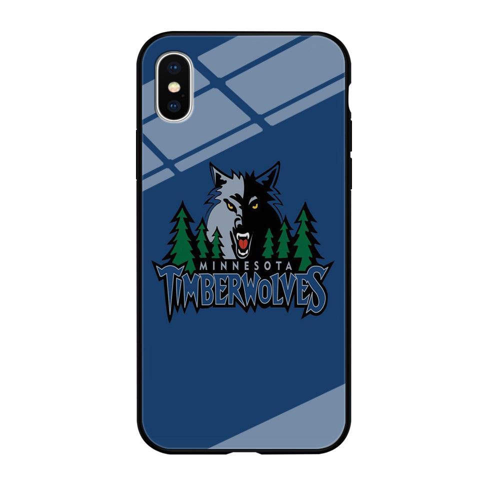 NBA Minnesota Timberwolves Basketball 002 iPhone Xs Max Case-Tempered Glass Case-Xtracase
