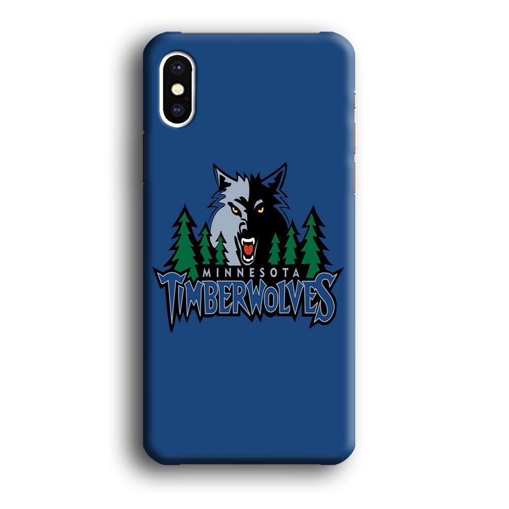 NBA Minnesota Timberwolves Basketball 002 iPhone Xs Case-Plastic / Full Wrap (3D Case)-Xtracase