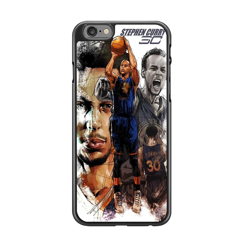 NBA Stephen Curry iPhone 6 | 6s Case-Rubber / Black (2D Case)-Xtracase