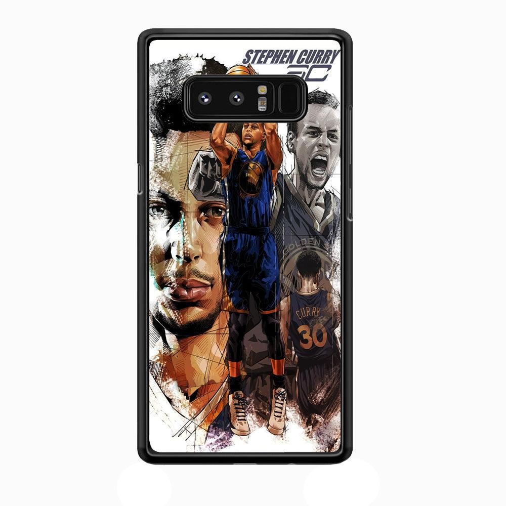 NBA Stephen Curry Samsung Galaxy Note 8 Case-Plastic / Full Wrap (3D Case)-Xtracase