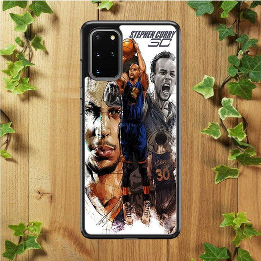 NBA Stephen Curry Samsung Galaxy S20 Plus Case-Plastic / Full Wrap (3D Case)-Xtracase