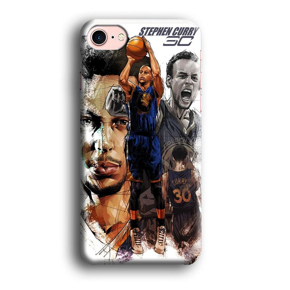 NBA Stephen Curry iPhone SE 2020 Case-Plastic / Full Wrap (3D Case)-Xtracase