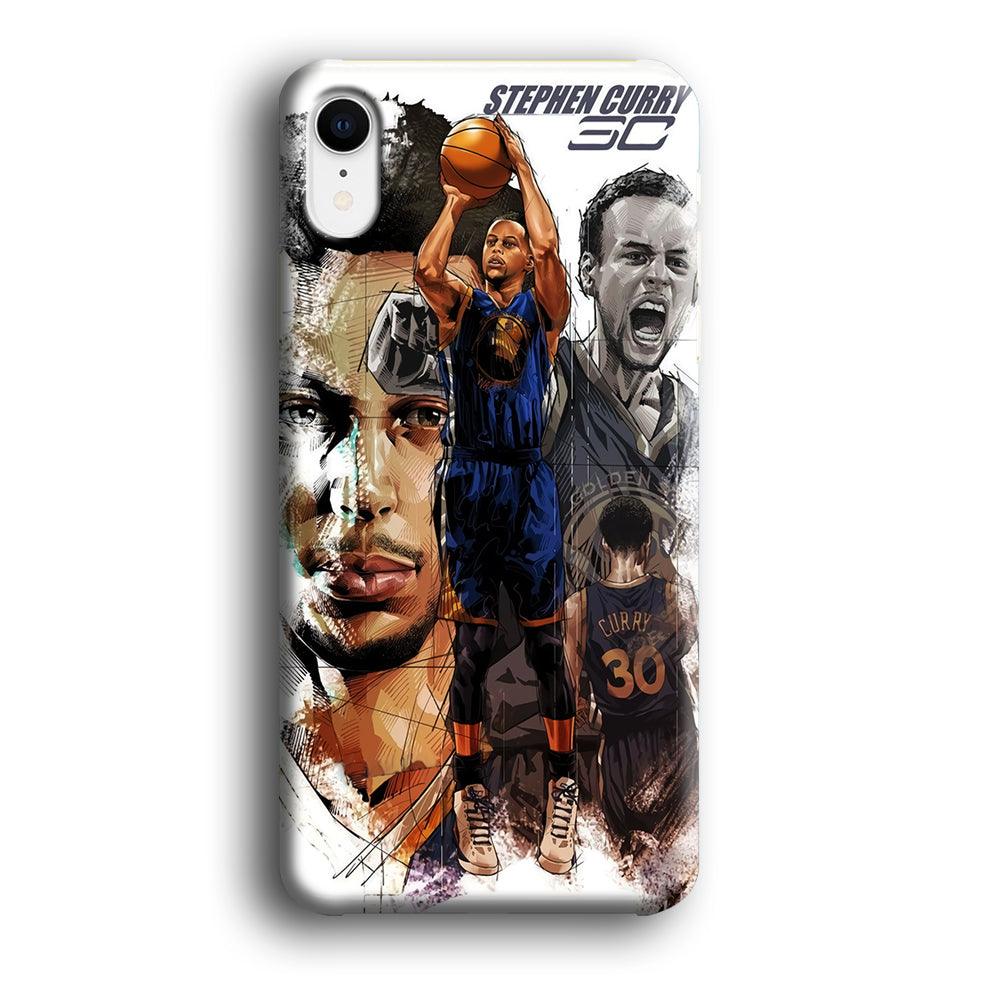NBA Stephen Curry iPhone XR Case-Plastic / Full Wrap (3D Case)-Xtracase