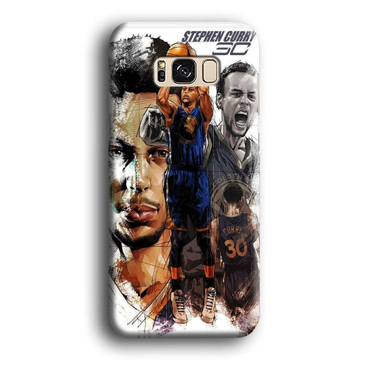 NBA Stephen Curry Samsung Galaxy S8 Case-Plastic / Full Wrap (3D Case)-Xtracase