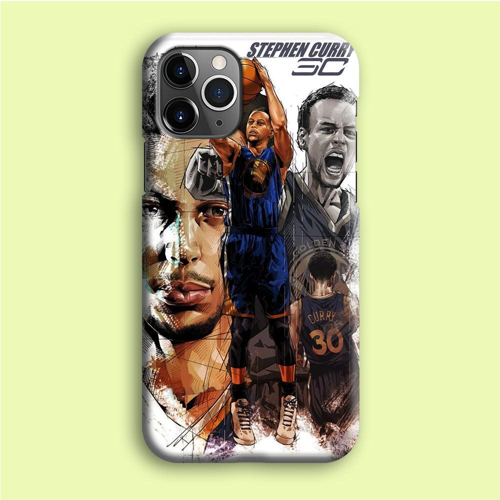 NBA Stephen Curry iPhone 12 Pro Case-Plastic / Full Wrap (3D Case)-Xtracase