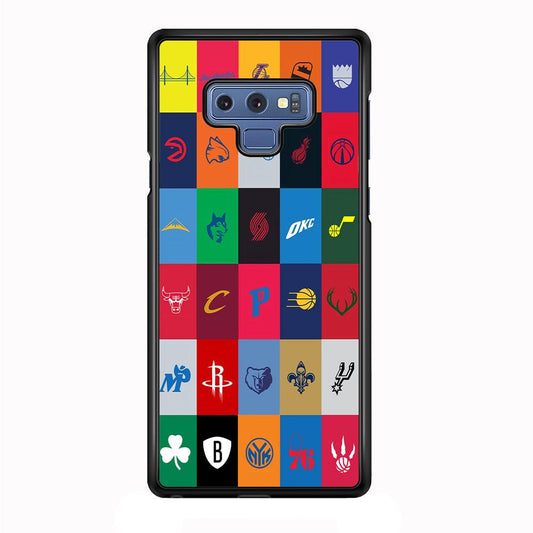NBA Team Logos Samsung Galaxy Note 9 Case-Plastic / Full Wrap (3D Case)-Xtracase